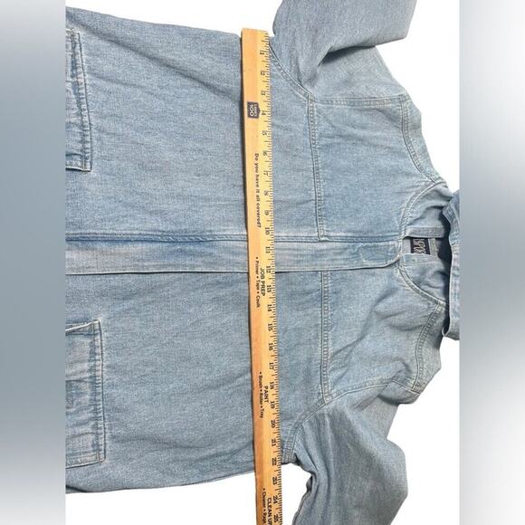 BlassSport Denim Hoodie Jacket – Women’s Size L – Zip-Up Jean Hooded Jacket - Picture 8 of 11